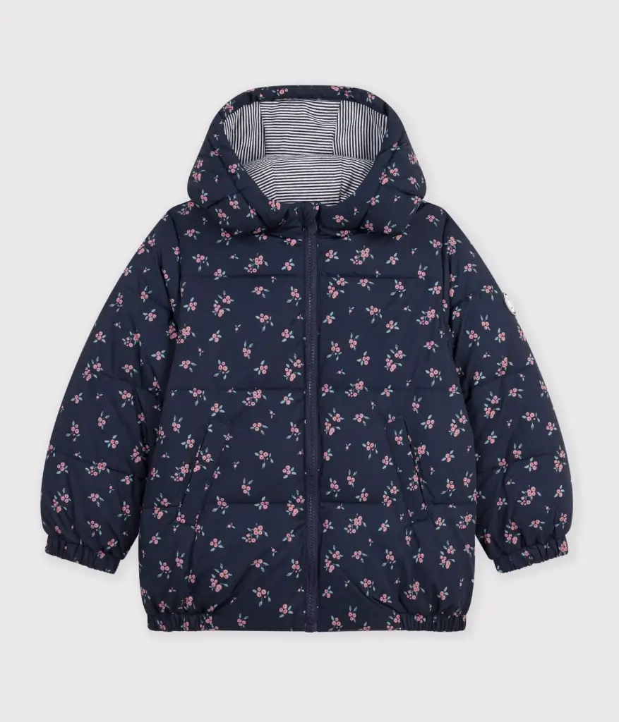 Petit Bateau - Doudoune enfant imprimée cœurs - 5ans