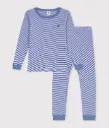 Petit Bateau - Pyjama très ajusté enfant en coton à rayures