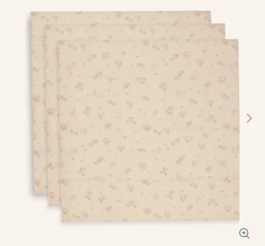 JOLLEIN - Lange Gaze de Coton 70x70cm - Woolly