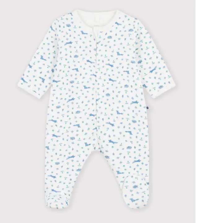 Petit Bateau - Pyjama bébé en tubique imprimé renard