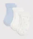 Petit Bateau - Lot de chaussettes naissance bébé mixte en coton éponge léger