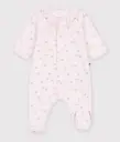 Petit Bateau - Pyjama bébé en velours avec col imprimé à fleurs