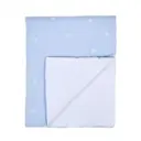 Childhome - Couverture (80x100cm) - Mousseline fleur - Bleue