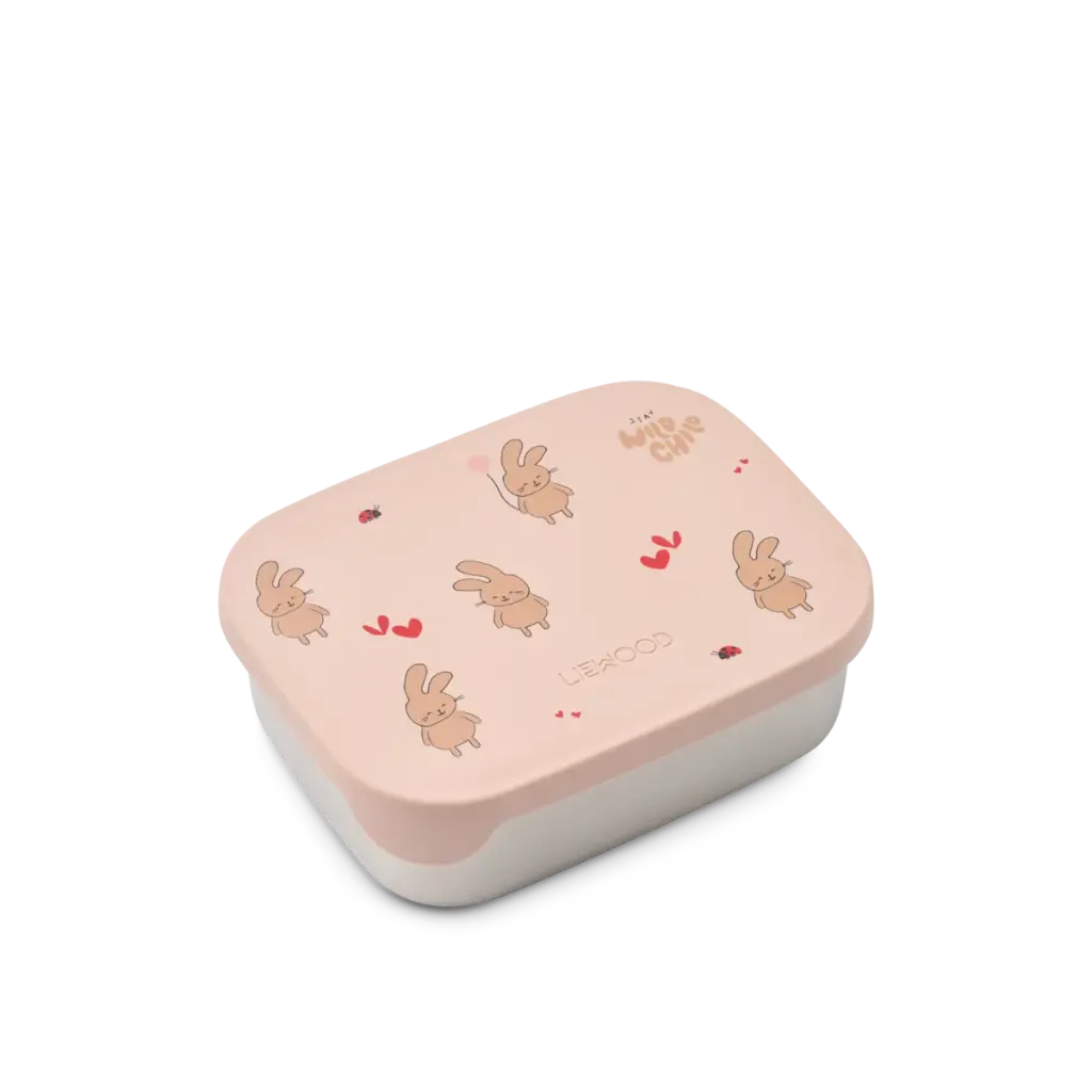 LIEWOOD - Boîte à déjeuner Arthur en acier et silicone - Wild child / Rosey