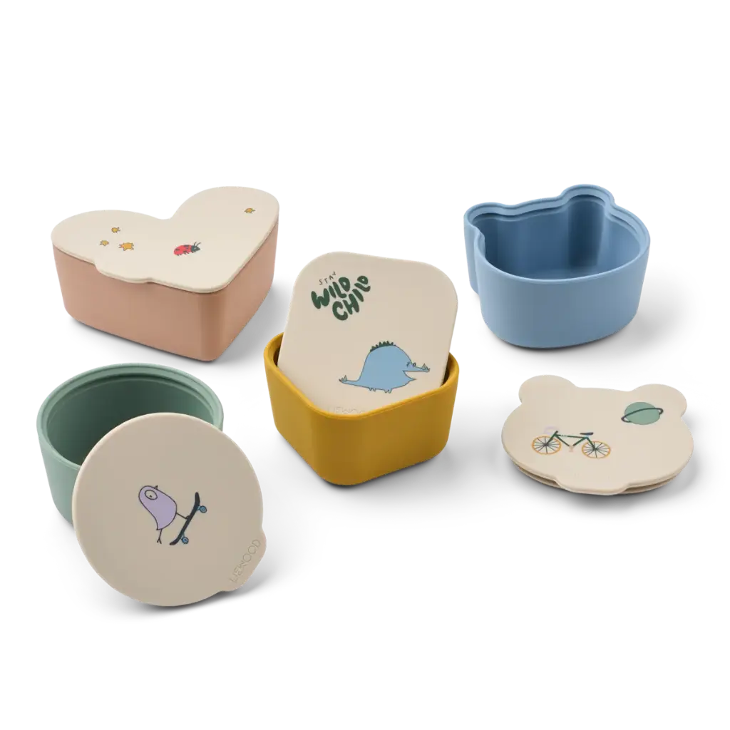 LIEWOOD - Toto Snack Box 4-pack - Tamtam / Sandy