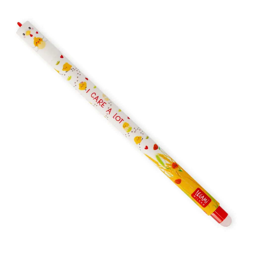 Legami - Stylo à Encre Gel Effaçable - Poule - I Care a Lot