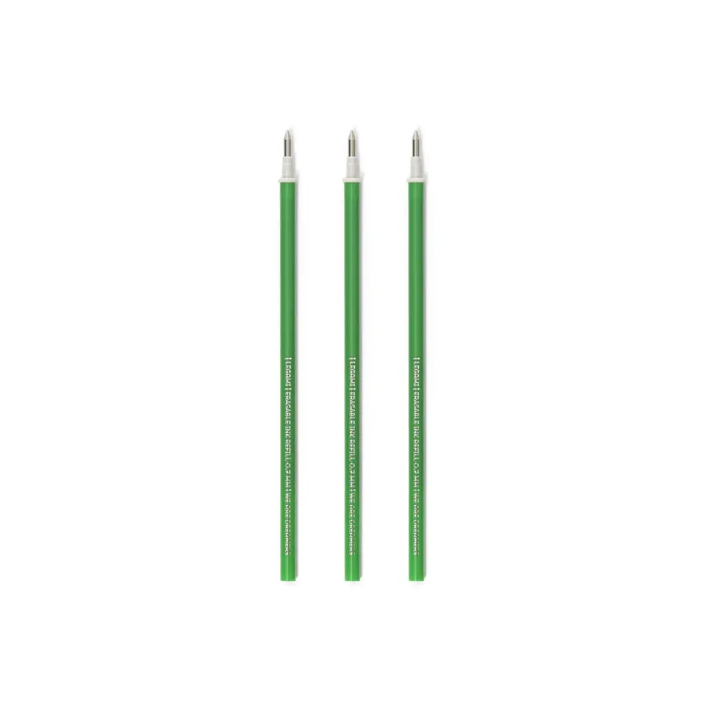 Legami - Set de 3 Recharges pour Stylo Effaçable - Encre verte