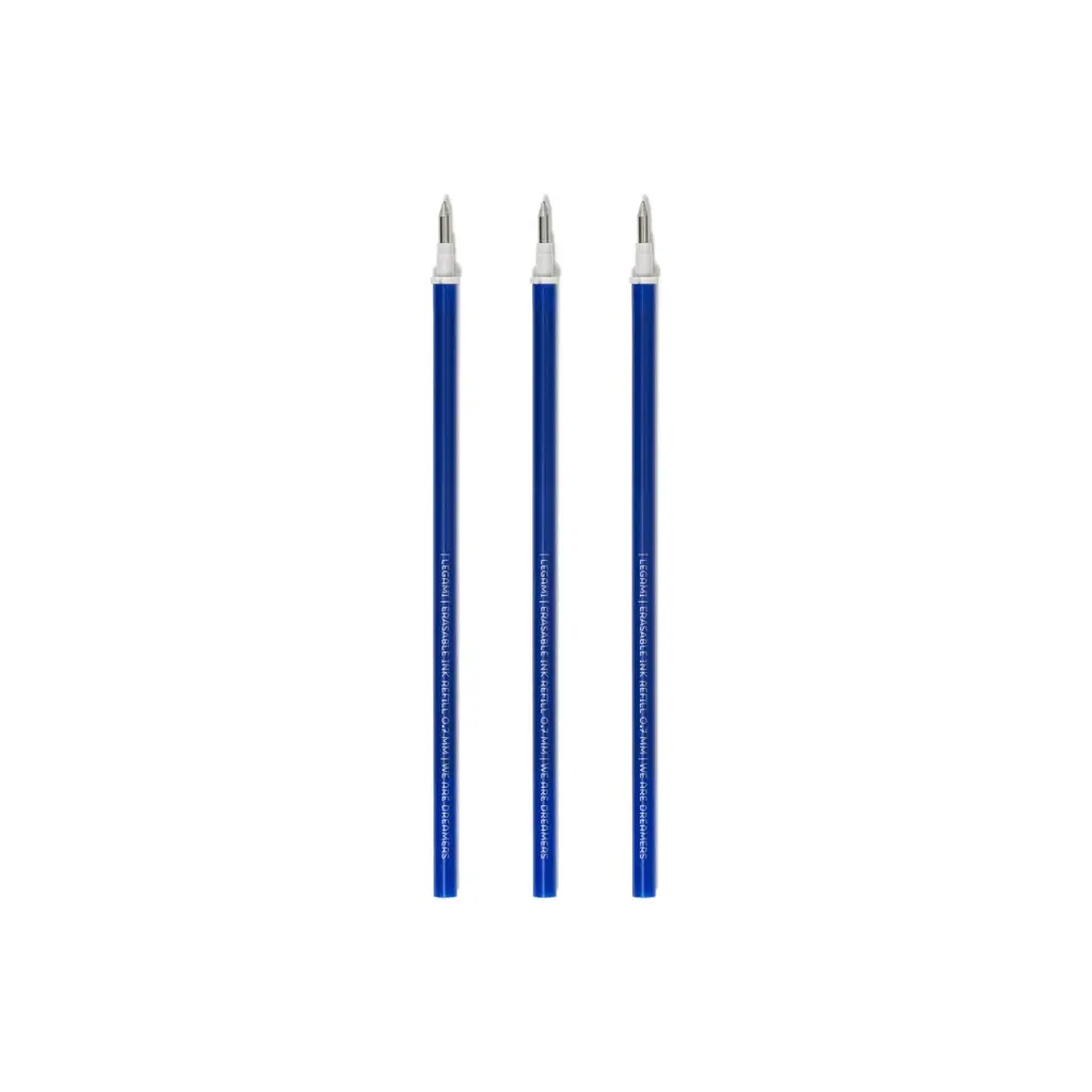 Legami - Set de 3 Recharges pour Stylo Effaçable - Encre bleue
