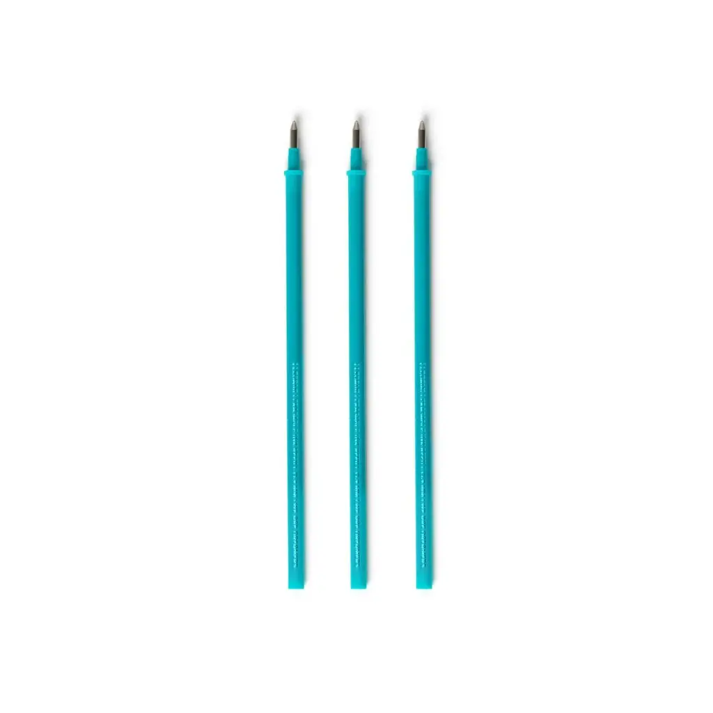 Legami - Set de 3 Recharges pour Stylo Effaçable - Encre turquoise