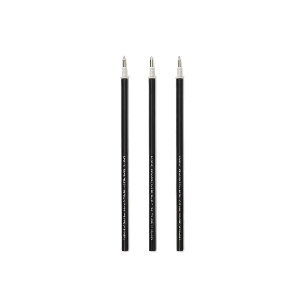 Legami - Set de 3 Recharges pour Stylo Effaçable - Encre noire