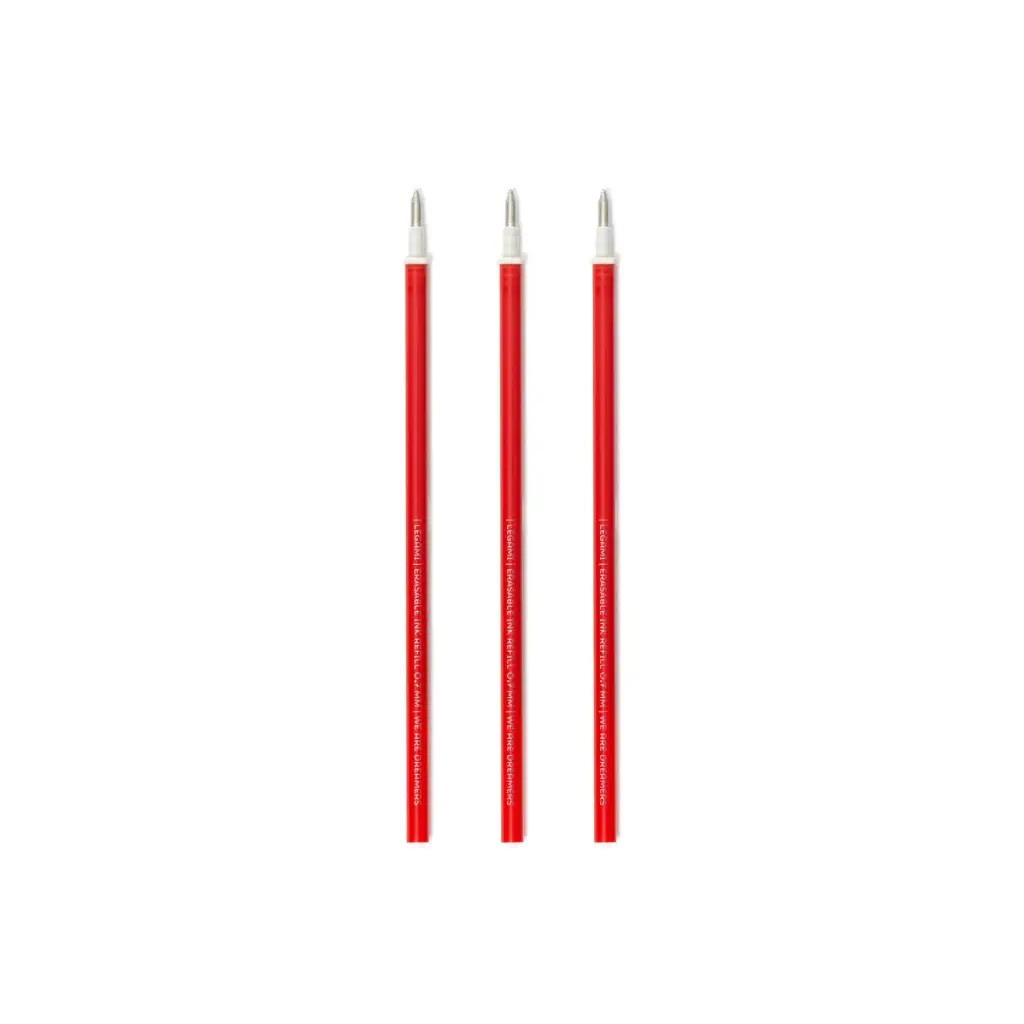 Legami - Set de 3 Recharges pour Stylo Effaçable - Encre rouge