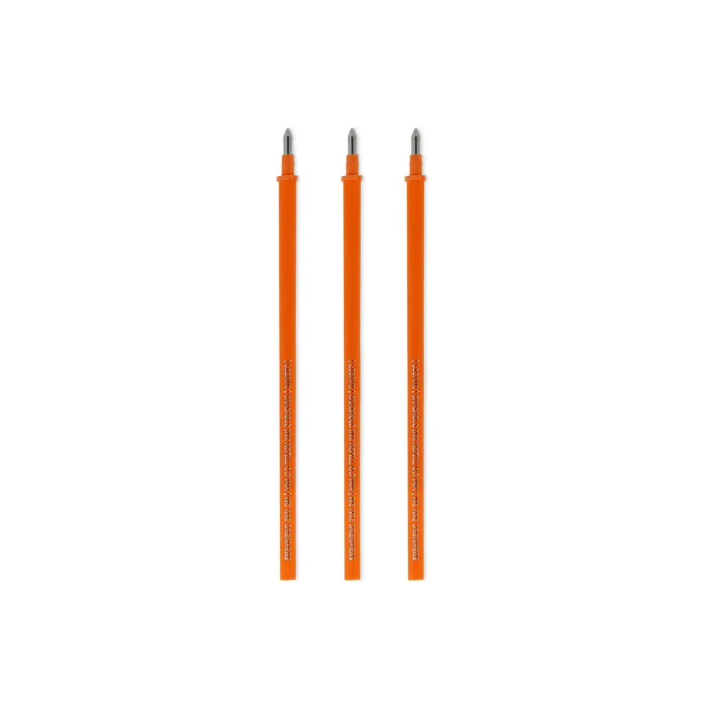 Legami - Set de 3 Recharges pour Stylo Effaçable - Encre orange