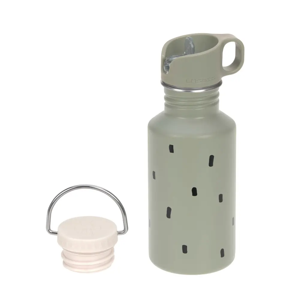 Lässig - Gourde pour enfant inox - Happy Prints - Olive