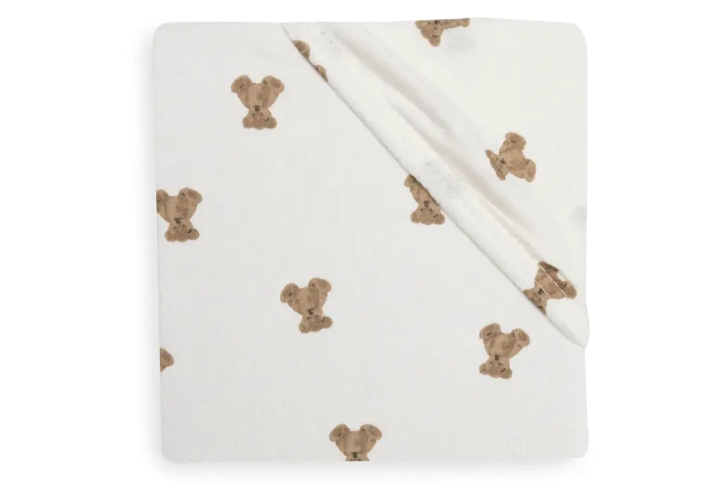 Jollein - Drap housse Jersey - 60x120 cm - Mini Teddy Bear