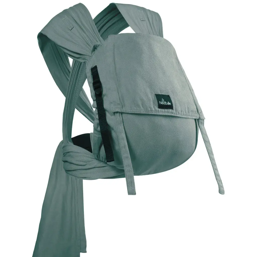 Neobulle - P'tit Evo - Porte bébé à nouer - Vert eucalyptus