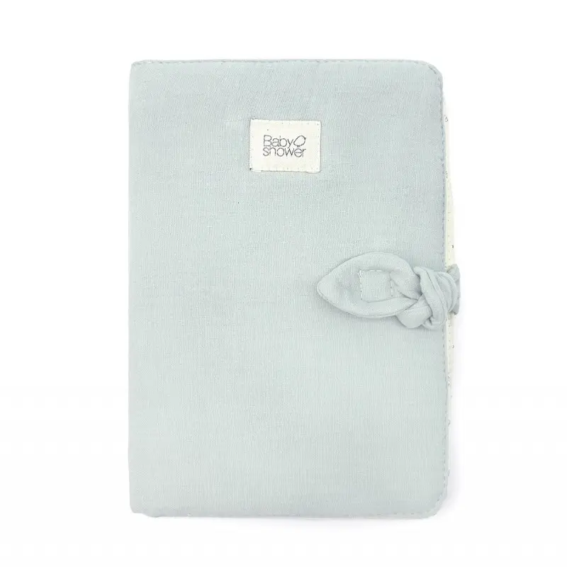Babyshower - Protège carnet santé Knot - Mint Breeze