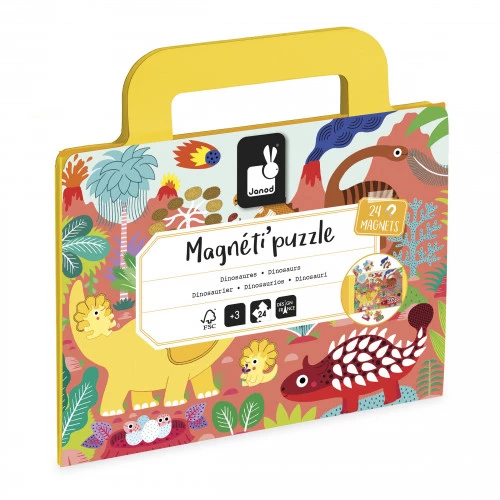 Janod - Magnéti'puzzle Dinosaures - 24 Pièces