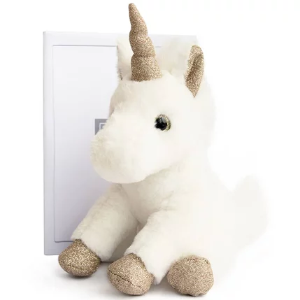 Histoire d'ours - Peluche Licorne Or - 23cm