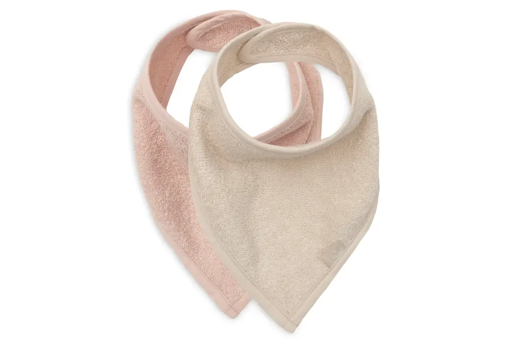 Jollein - Bavoir Bandana - Silk Rose/Sand - 2 Unités