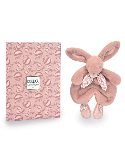 Doudou et Compagnie - Doudou lapin Rose poudré - 29 cm