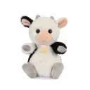 Histoire d'ours - Peluche vache noir et blanche - 20 cm