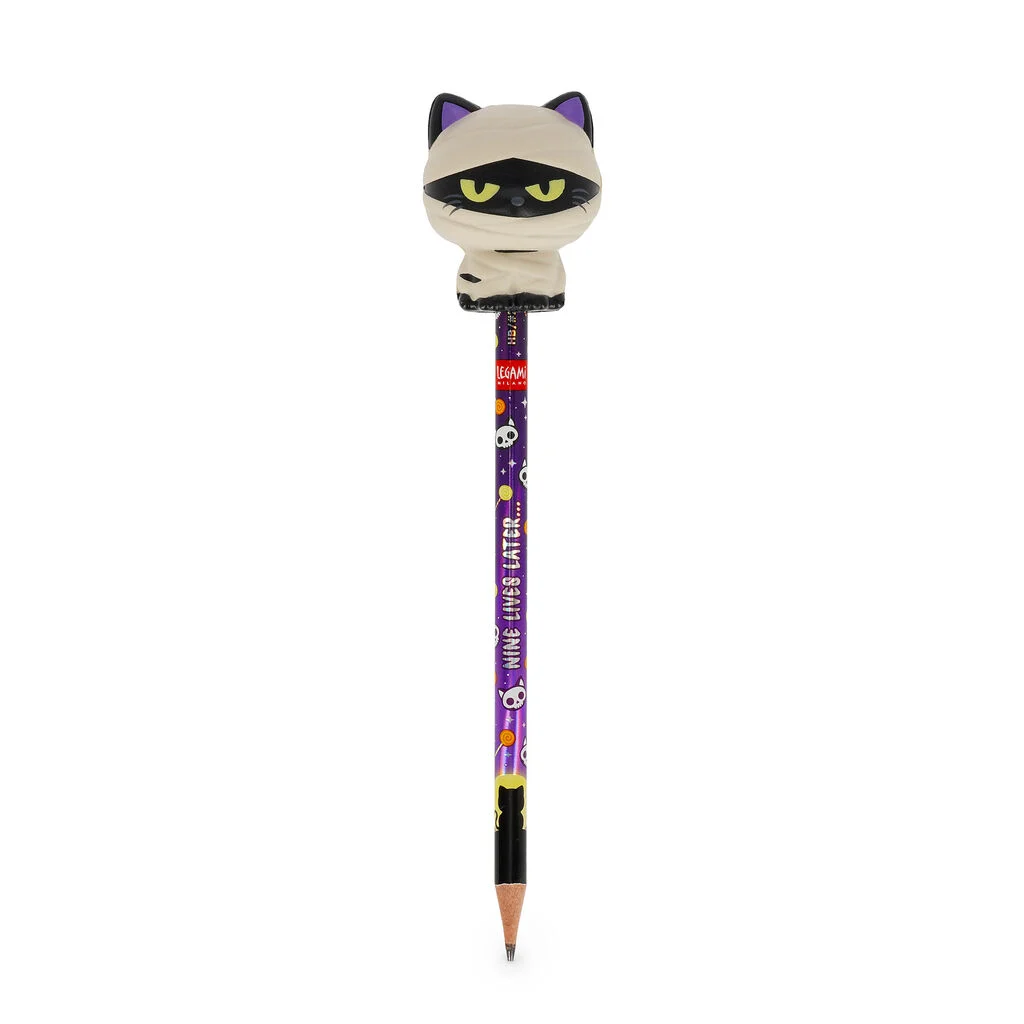 Legami - Crayon antistress Squishy - Halloween Mummy Cat - Nine Lives Later