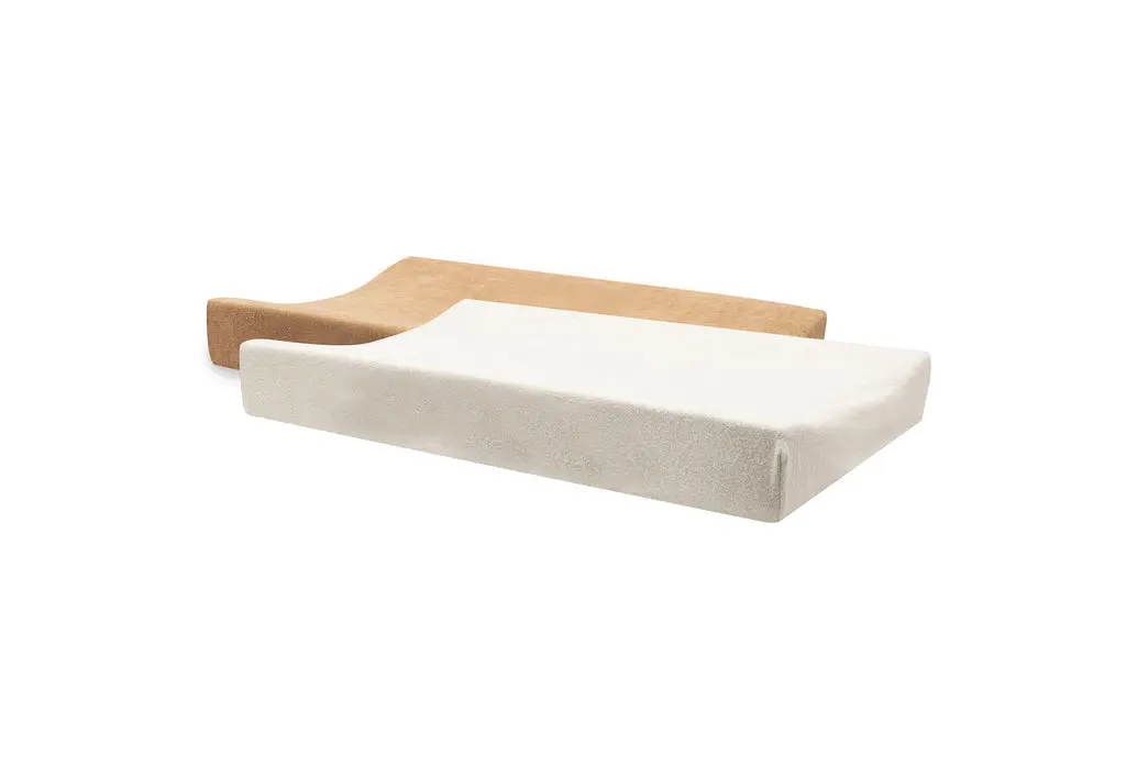 Jollein - Housse matelas à Langer Éponge 50x70cm - Terra/Oatmeal - 2 Unités