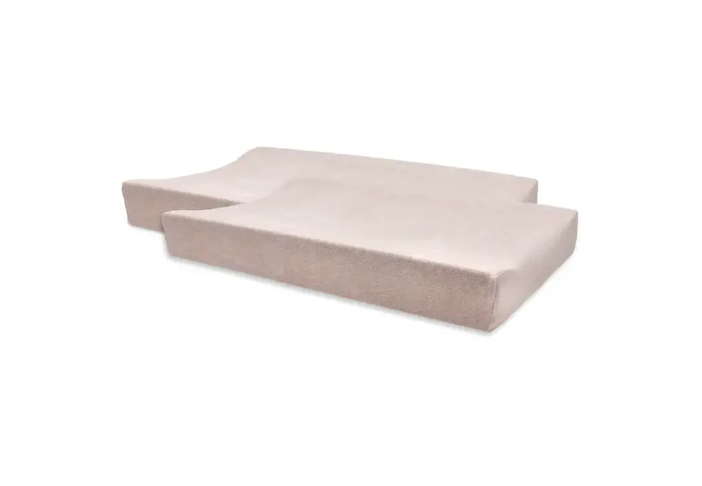 Jollein - Housse matelas à langer Éponge 50x70cm - Silk Rose - 2 Unités