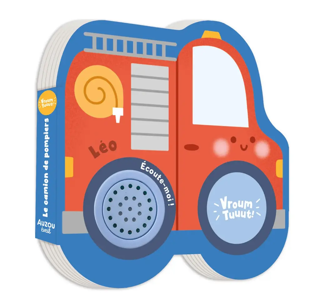 Auzou - Petits véhicules sonores - Léo le camion de pompiers 