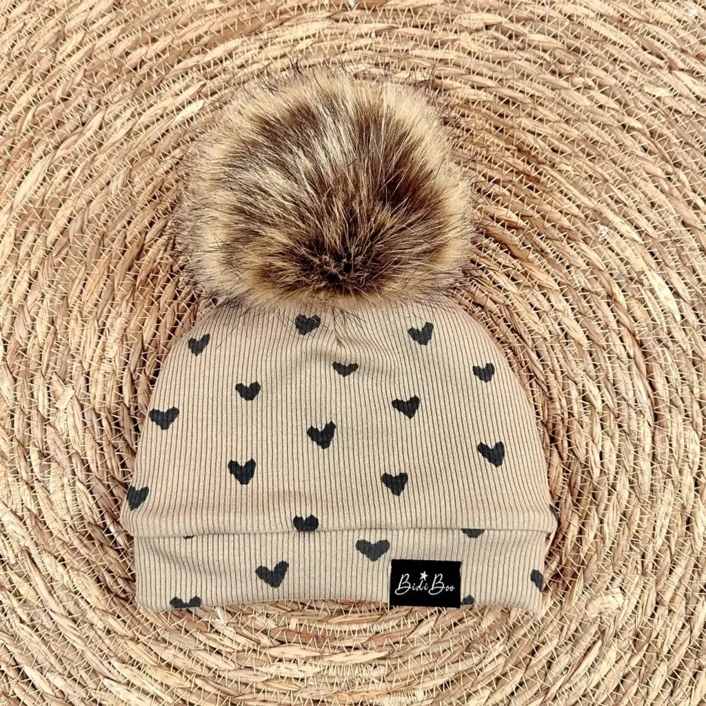 BidiBoo - Bonnet Pompon - Coeur