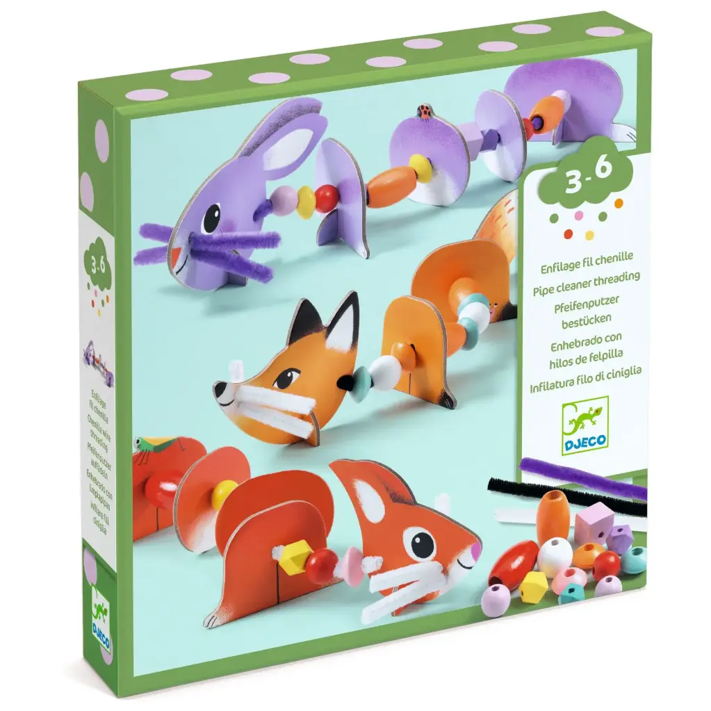 DJECO - Enfilage - Animaux mignons - 3-6 ans 