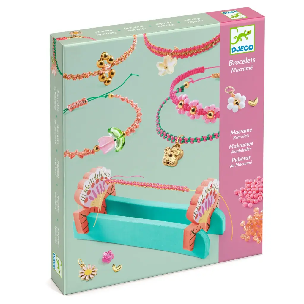 DJECO - Bracelets macramé roses - 8 à 13 ans 
