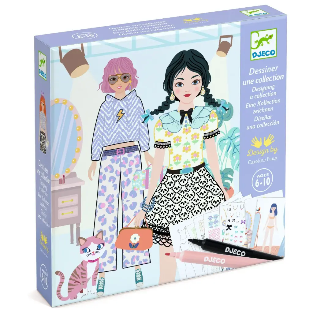 DJECO - Dessiner une collection-Trendy - 6 à 10 ans