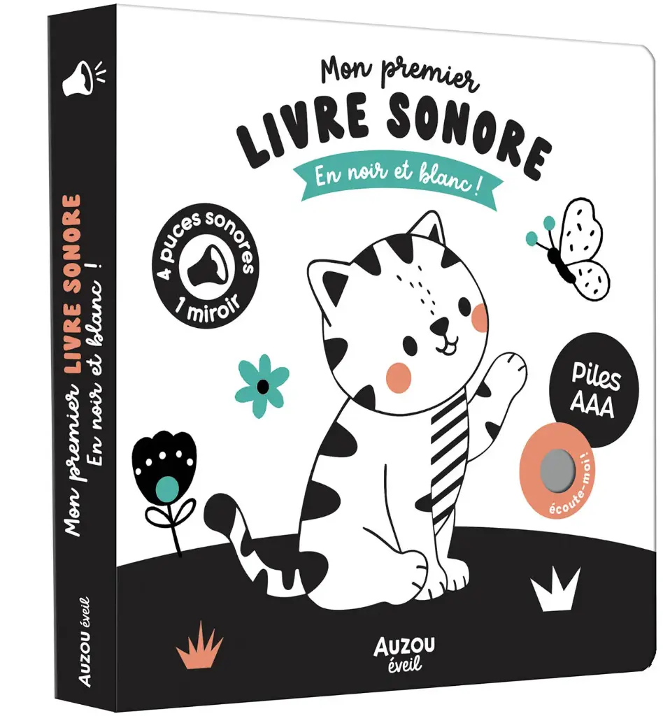 Auzou - Mes premiers sonores - Mon premier livre sonore en noir et blanc ! 