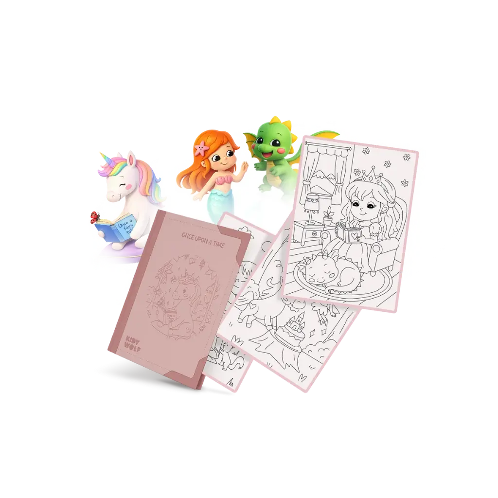 KIDYWOLF - KIDYDRAW - Recharge de 30 dessins à décalquer - Il était une fois