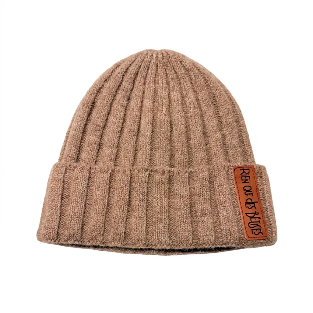 Rien que des Bêtises - Bonnet enfant en laine - Taupe