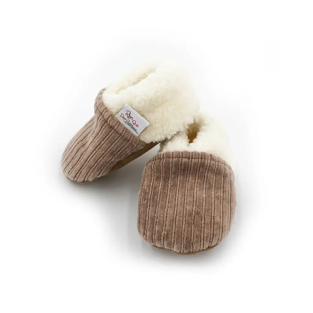 Rien que des Bêtise - Chaussons velours - Taupe