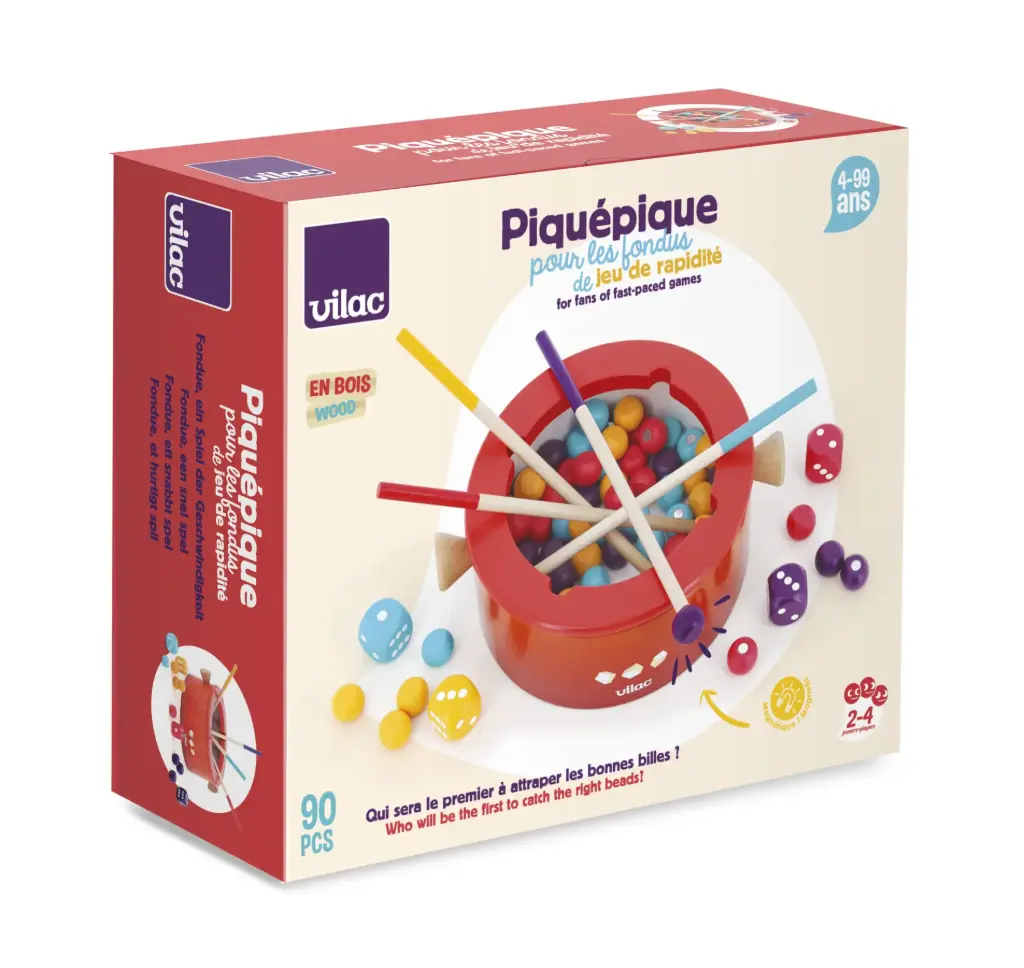 Vilac - Jeu de fondue magnétique – Jeu d’adresse et de rapidité