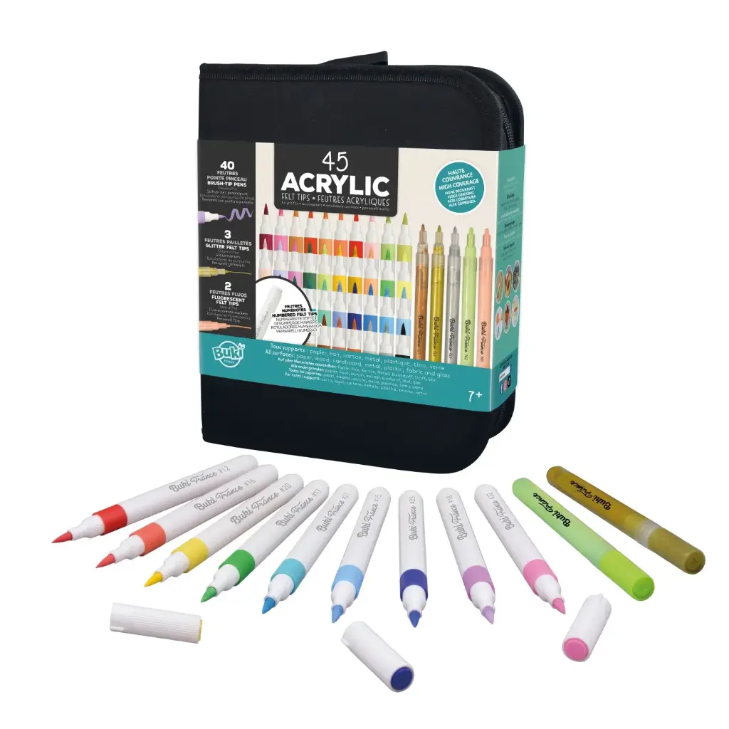 Buki - Professional Studio - Trousse 45 feutres acryliques