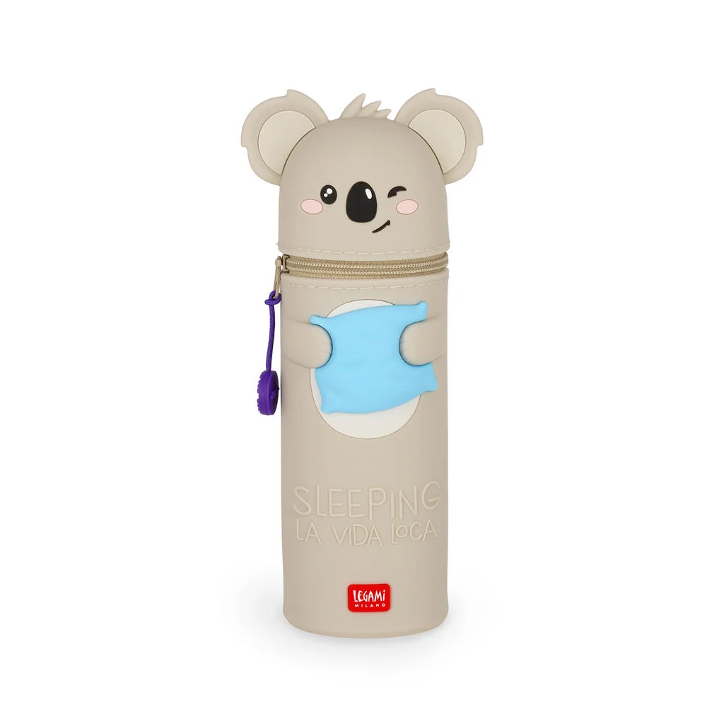 Legami - Kawaii - Trousse 2 en 1 en Silicone - Koala - Sleeping la Vida Loca