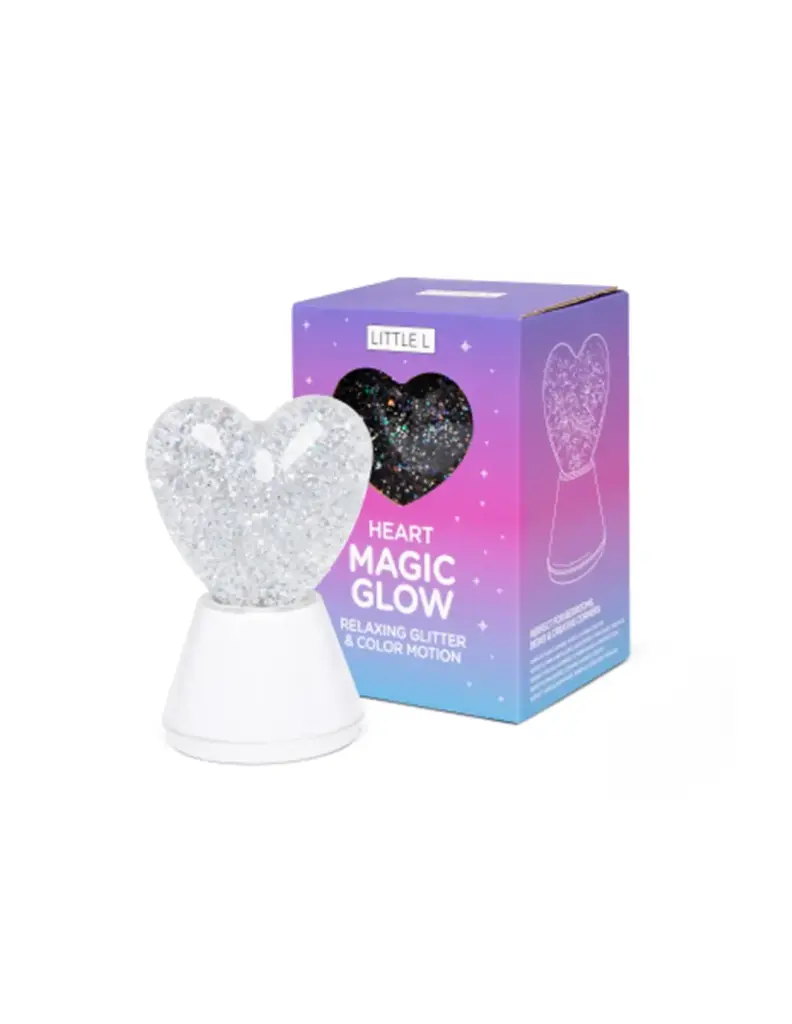 Little L - Lampe à paillettes Coeur magique
