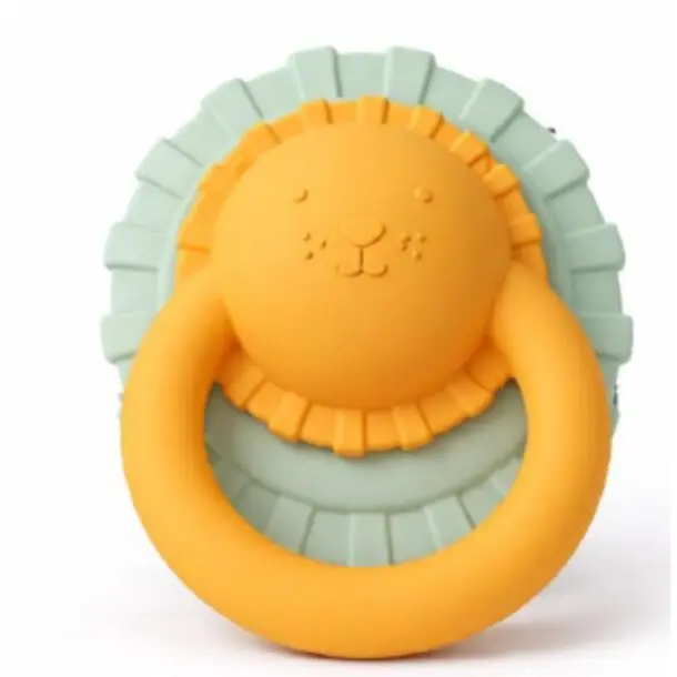 Little L - Hochet - Lion Vert et Orange