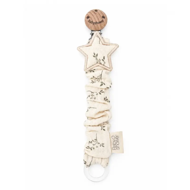 Babyshower - Attache-tétine Star - Olive Bloom 
