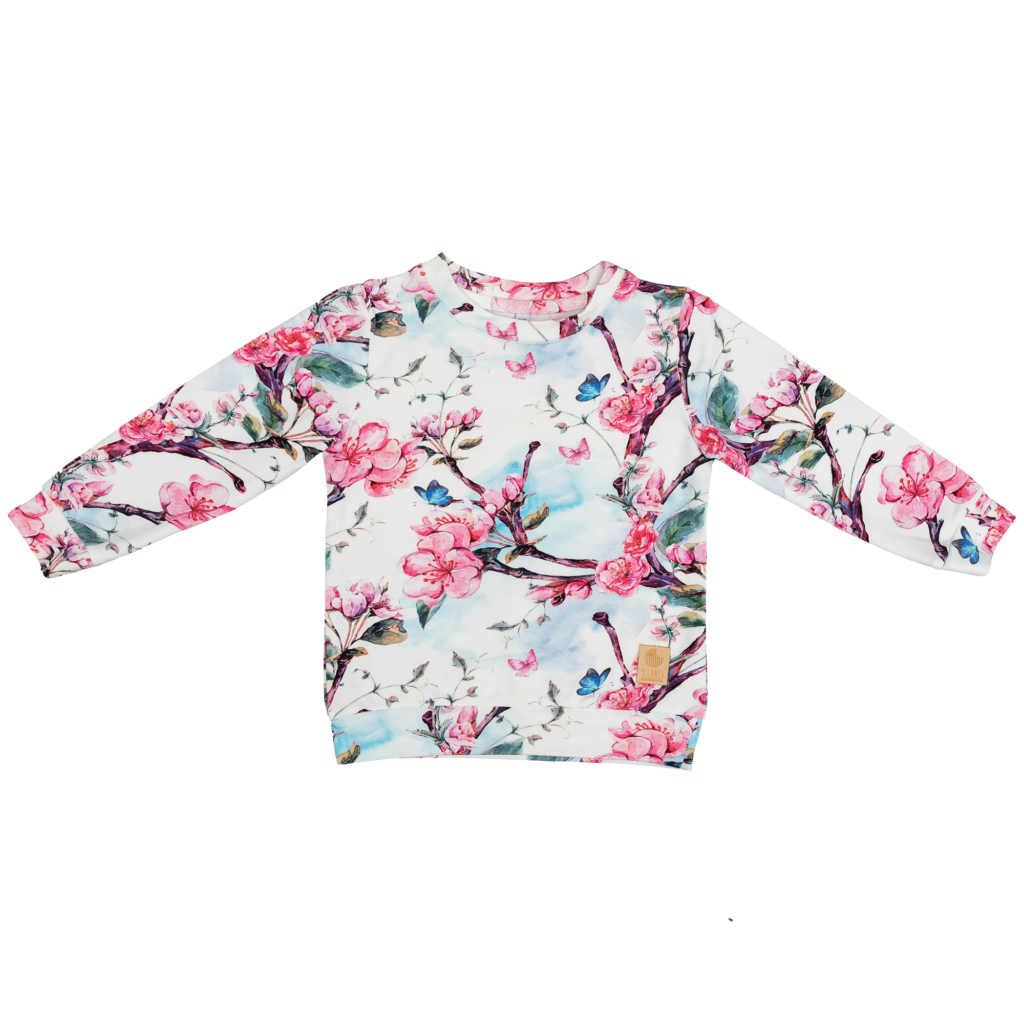 9 Lunes - Sweatshirt Cherry Watercolors - 56-62