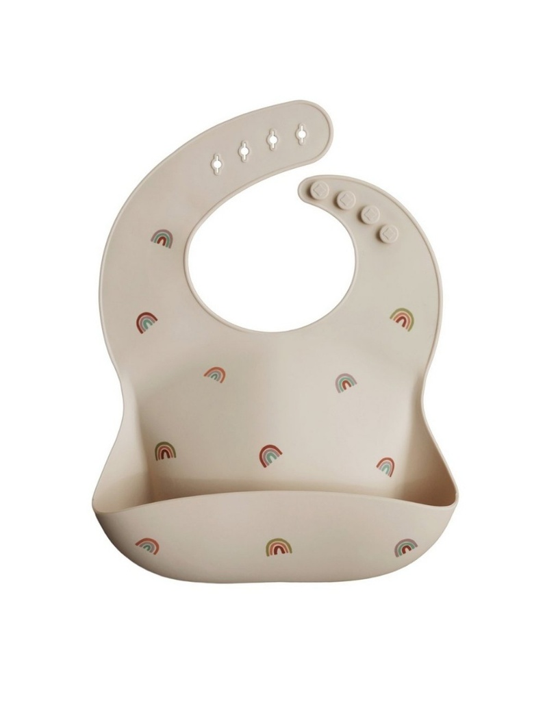 Mushie - Bavoir Silicone - Rainbow