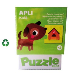 Apli - Puzzle duo - Les animaux et leur habitat