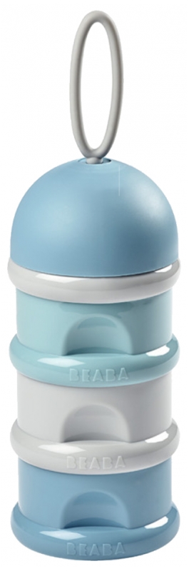 Béaba - Boite doseuse de lait empilable - bleu/vert/gris