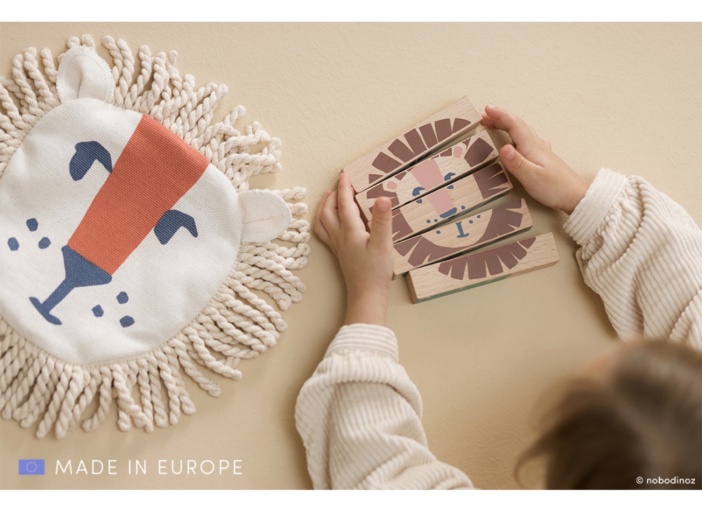 Nobodinoz - Blocs/Puzzles en bois - Animaux sauvages