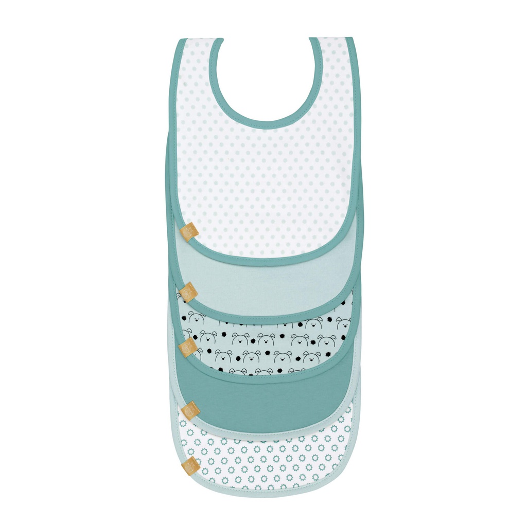 Lässig - Lot de 5 bavoirs - Value pack - Little Chums Chien