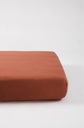Kadolis - Drap housse coton bio - Terracotta - 60x120cm